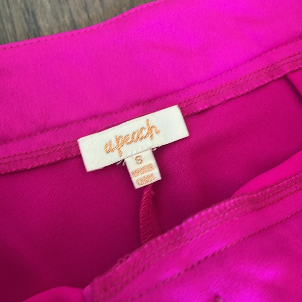 A peach bright pink trouser pants s - Picture 3 of 4